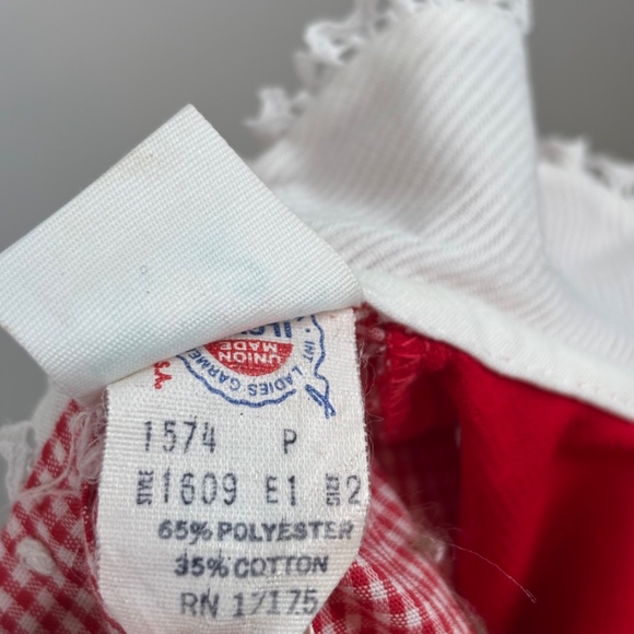 VTG 90s Smocked Dress 2T Toddle Time Short Sleeve Cottage Classic Xmas Holiday - Picture 5 of 8